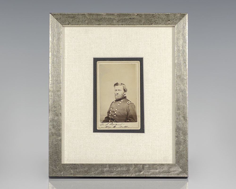 Ulysses S. Grant Signed Carte de Visite.
