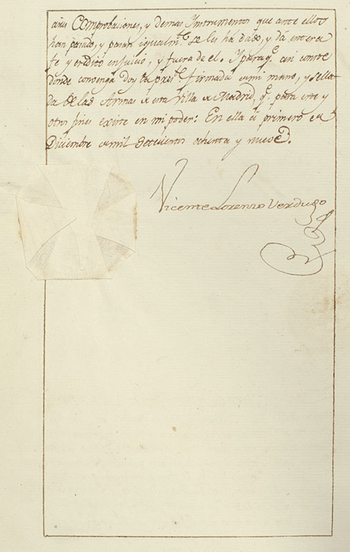 Don Ramon Zazo of Ortega Signed Patent of Nobility.