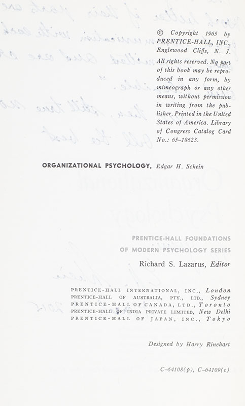 Organizational Psychology.
