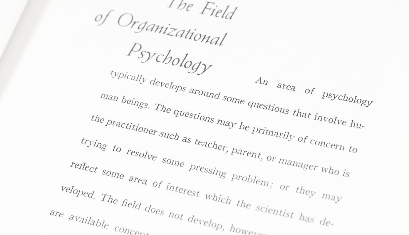 Organizational Psychology.