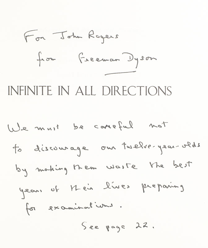 Infinite in All Directions: Gifford Lectures Given at Aberdeen, Scotland April--November 1985.