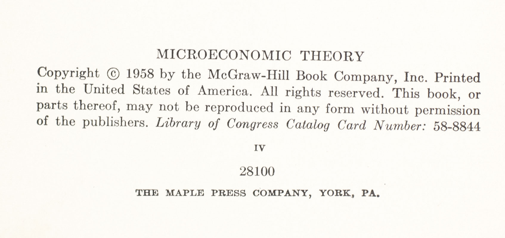 Microeconomic Theory: A Mathematical Approach.