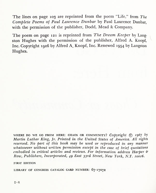 Where Do We Go From Here: Chaos or Community?