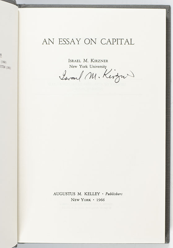 An Essay on Capital.