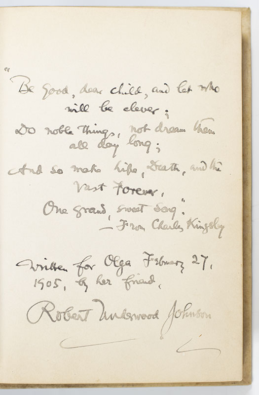 Theodore Roosevelt Signed and Inscribed Autograph Quotation Book.