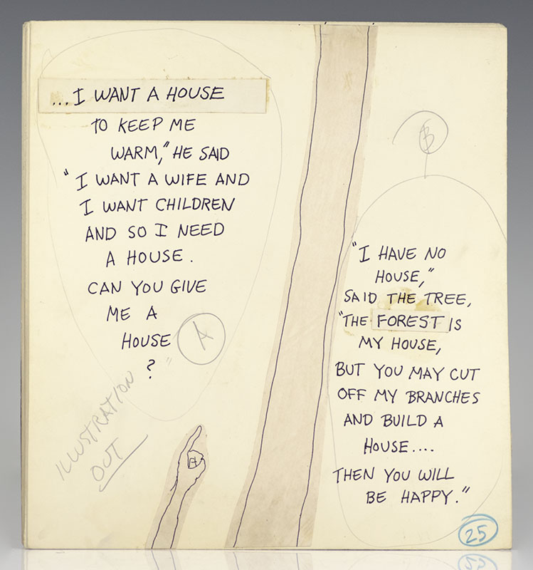 The Giving Tree Original Autograph Manuscript.