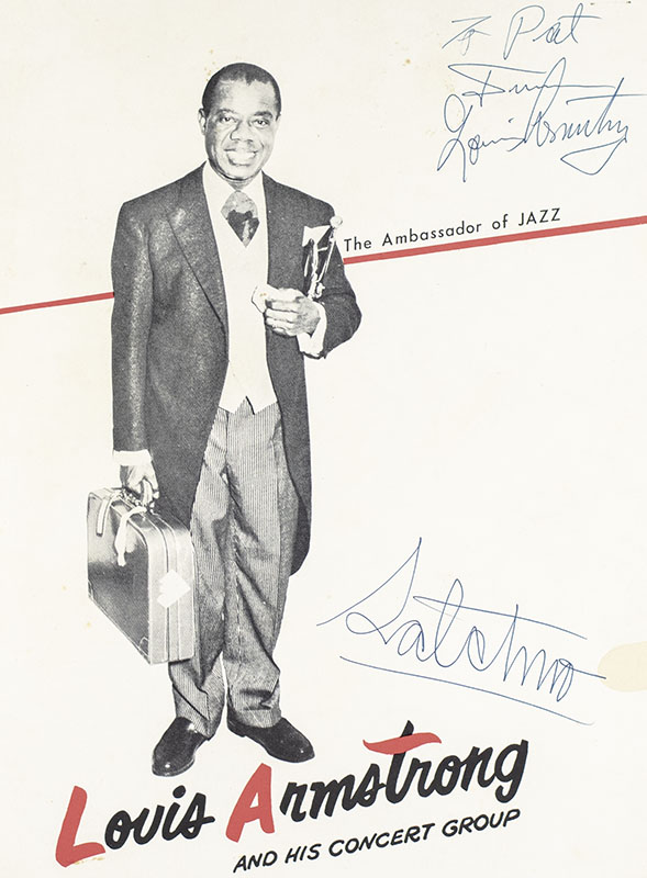 hård Gensidig teleskop Louis Armstrong Autograph Signed Poster. - Raptis Rare Books | Fine Rare  and Antiquarian First Edition Books for Sale