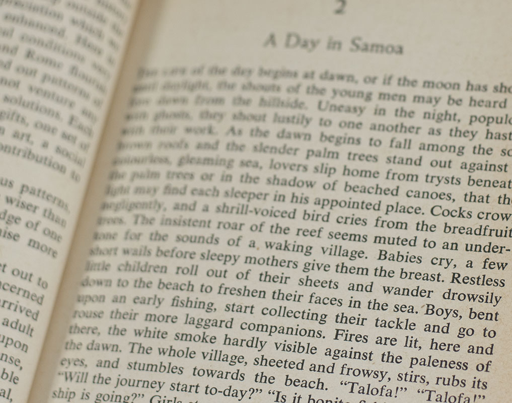 Coming of Age in Samoa: A Psychological Study of Primitive Youth in Western Civilisation.