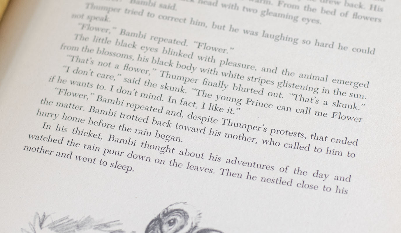 Walt Disney’s Bambi, Adapted from the Novel by Felix Salten.