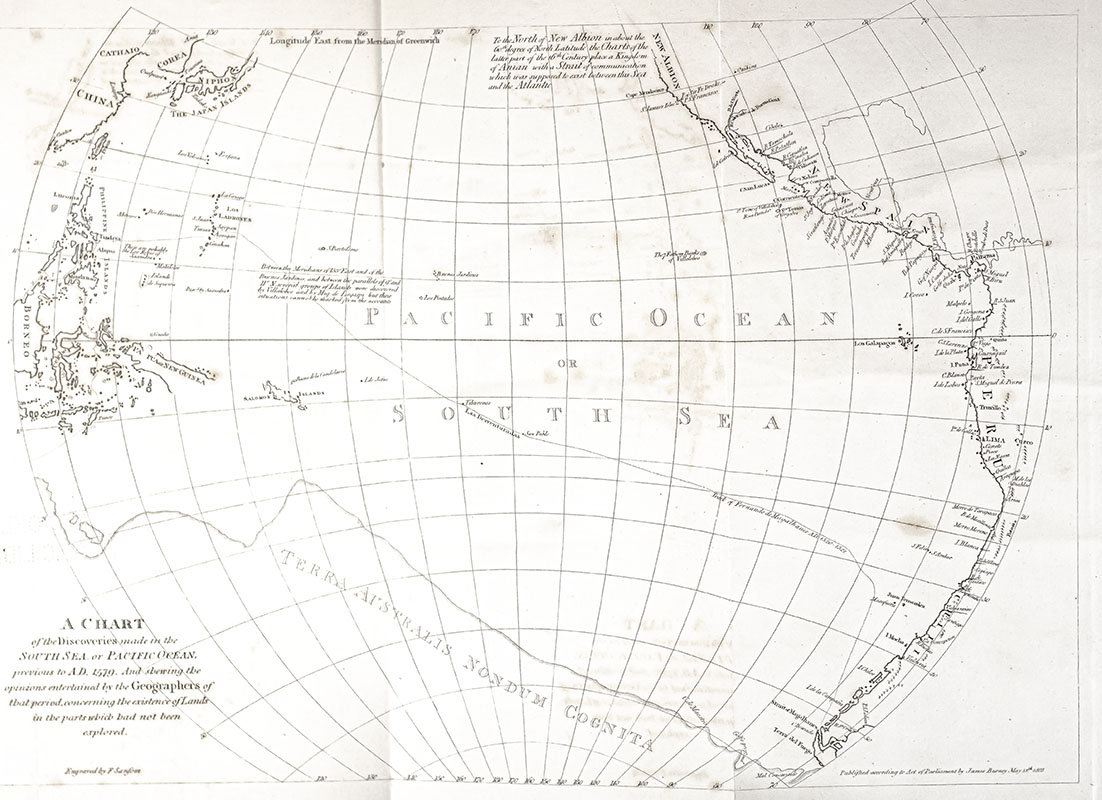 A Chronological History of the Discoveries in the South Sea or Pacific Ocean. Illustrated with Charts.