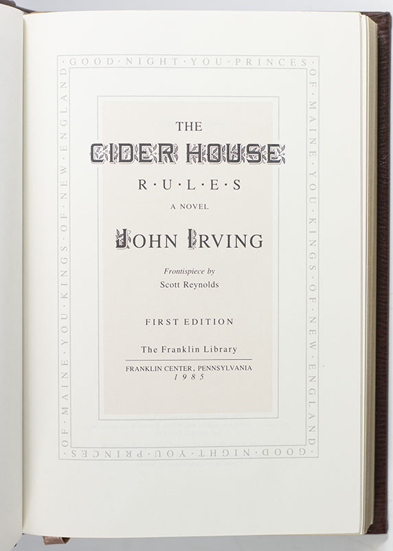The Cider House Rules.
