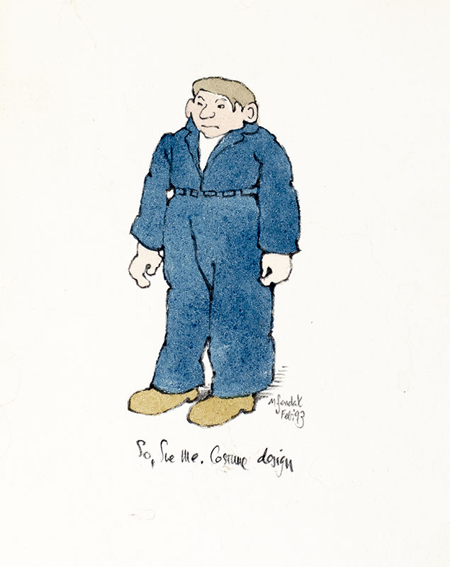 Maurice Sendak “So Sue Me” Signed Original Costume Design.