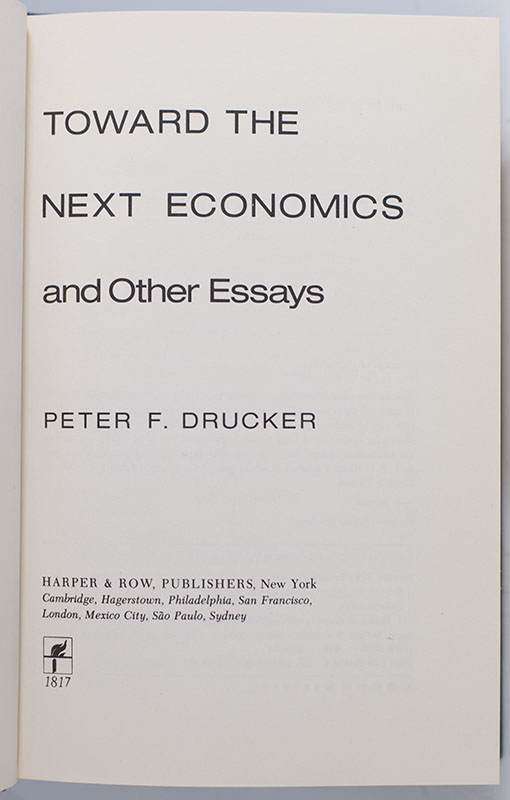 Toward The Next Economics and Other Essays.