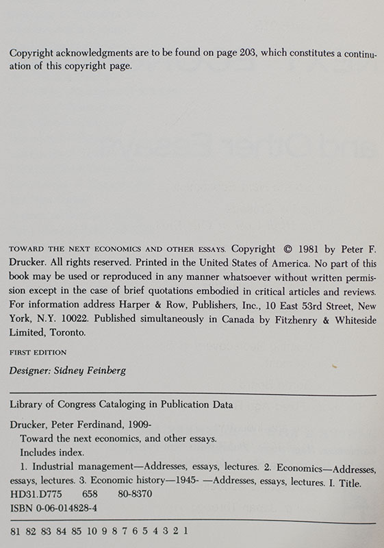 Toward The Next Economics and Other Essays.