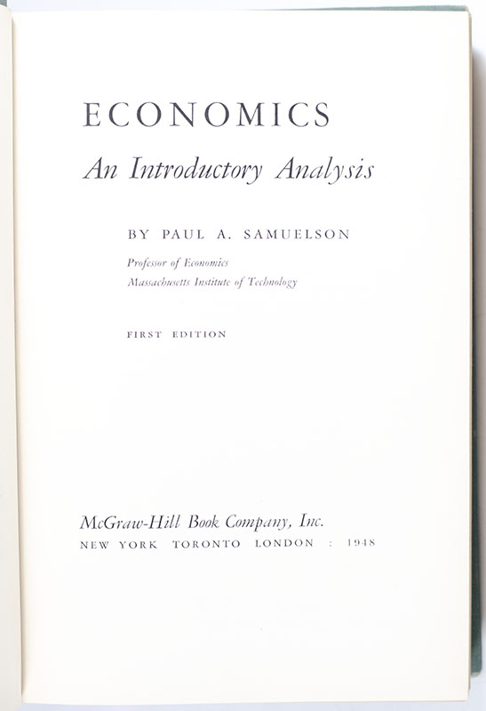 Economics: An Introductory Analysis.