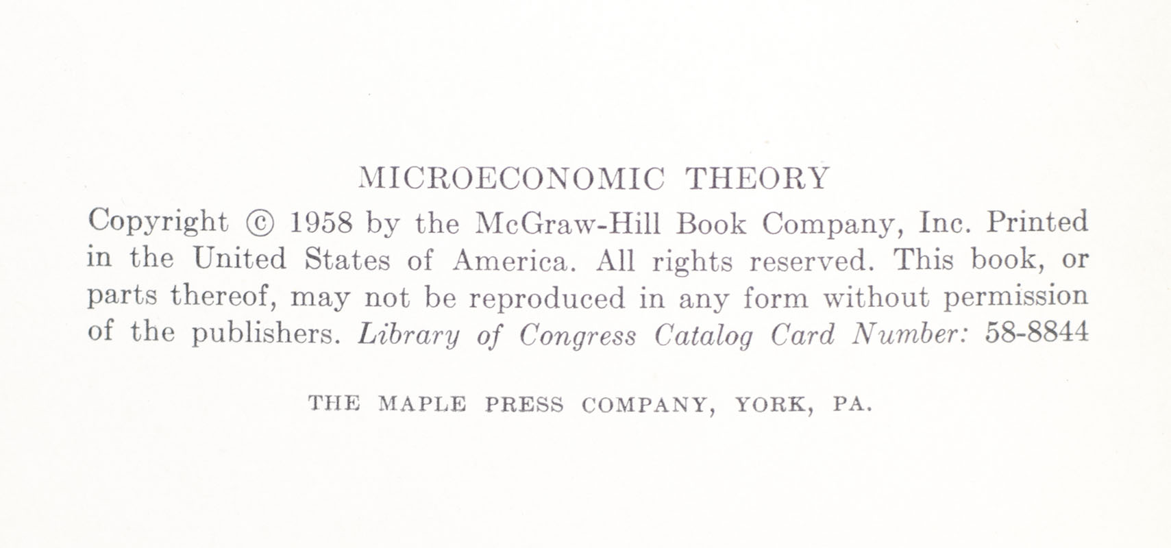 Microeconomic Theory: A Mathematical Approach.