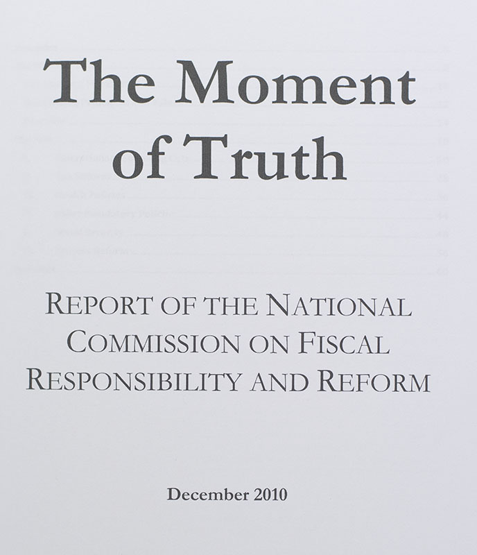 The Moment of Truth: Report of the National Commission on Fiscal Responsibility and Reform.