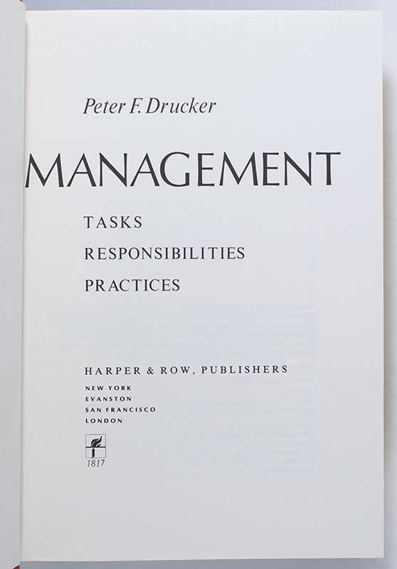 Management: Tasks, Responsibilities, Practices.