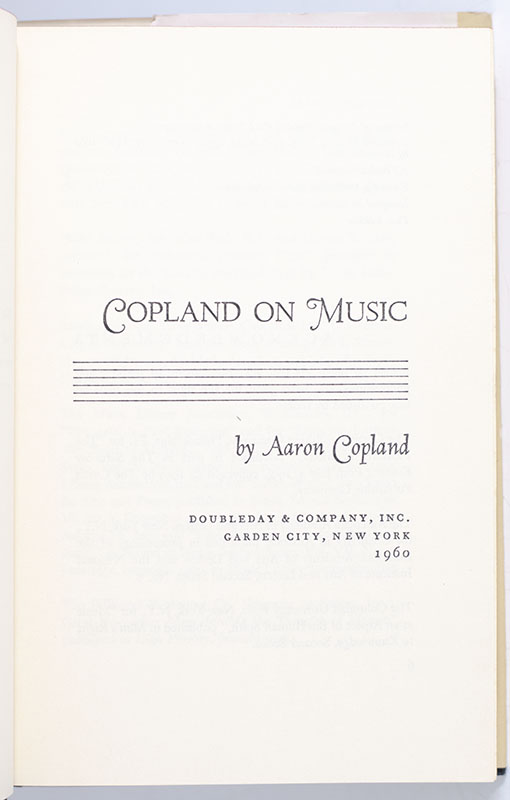 Copland on Music.
