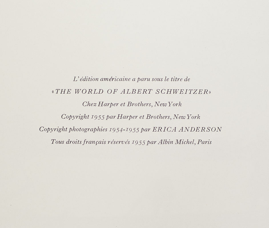 Le Monde D'Albert Schweitzer.
