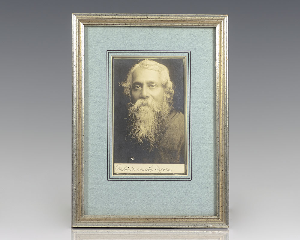 Rabindranath Tagore Signed Photograph.