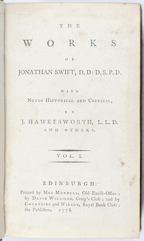 The Works of Jonathan Swift: Including, Gulliver's Travels.