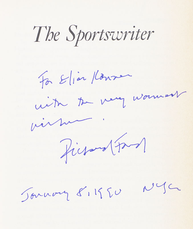 The Sportswriter.