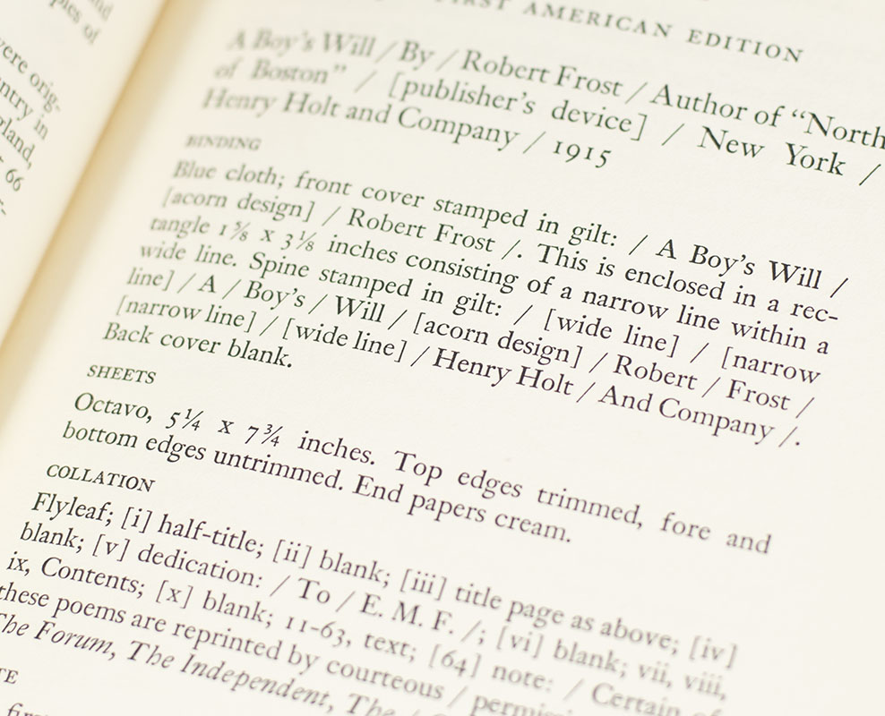 Robert Frost: A Bibliography.