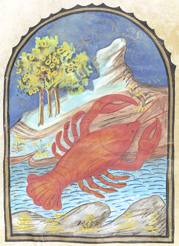 Illuminated Astrological Sign Symbol Painting Collection.
