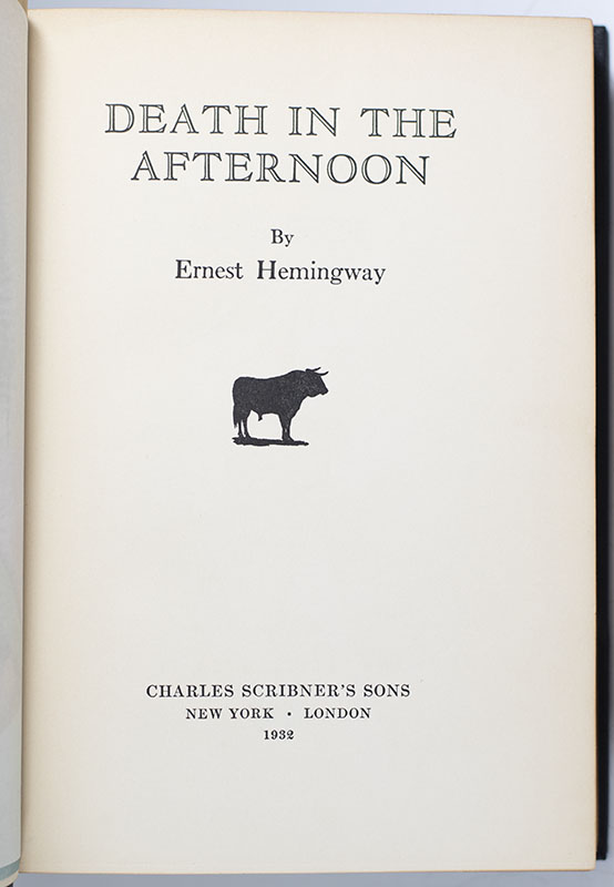 Death in the Afternoon.