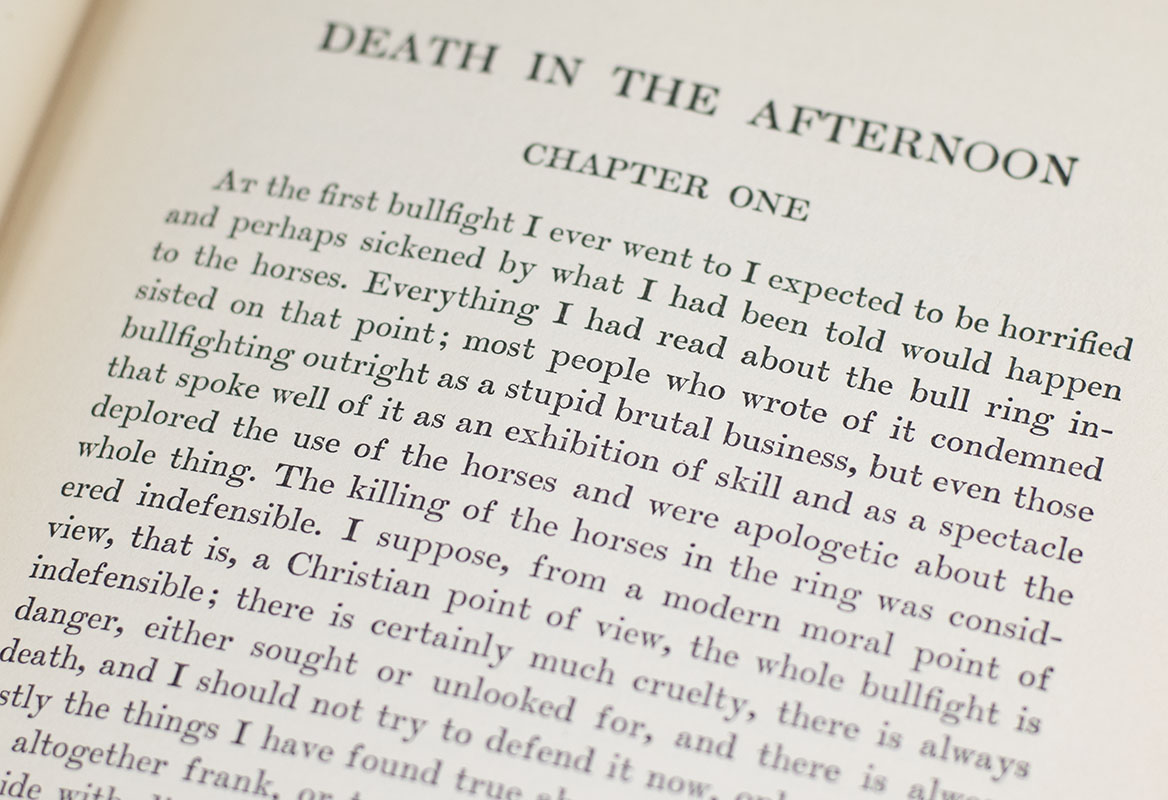 Death in the Afternoon.