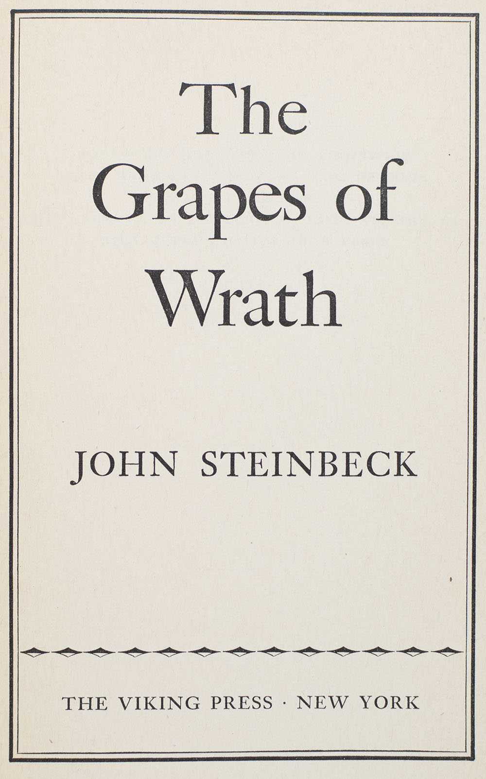 The Grapes of Wrath.