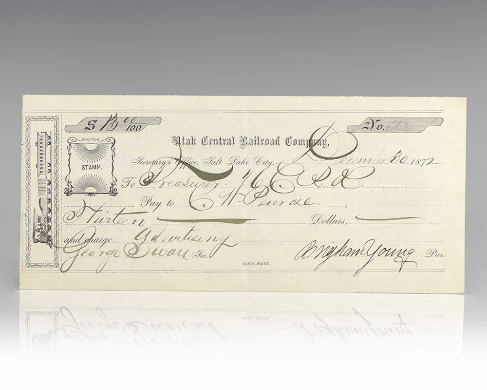 Brigham Young Signed Document.