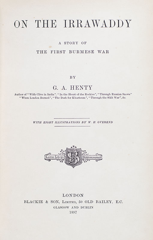 On the Irrawaddy: A Story of The First Burmese War.