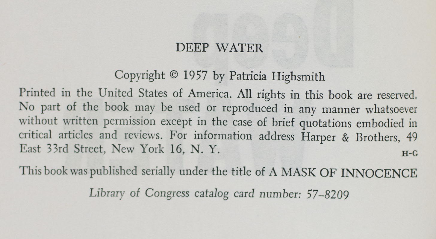 Deep Water.