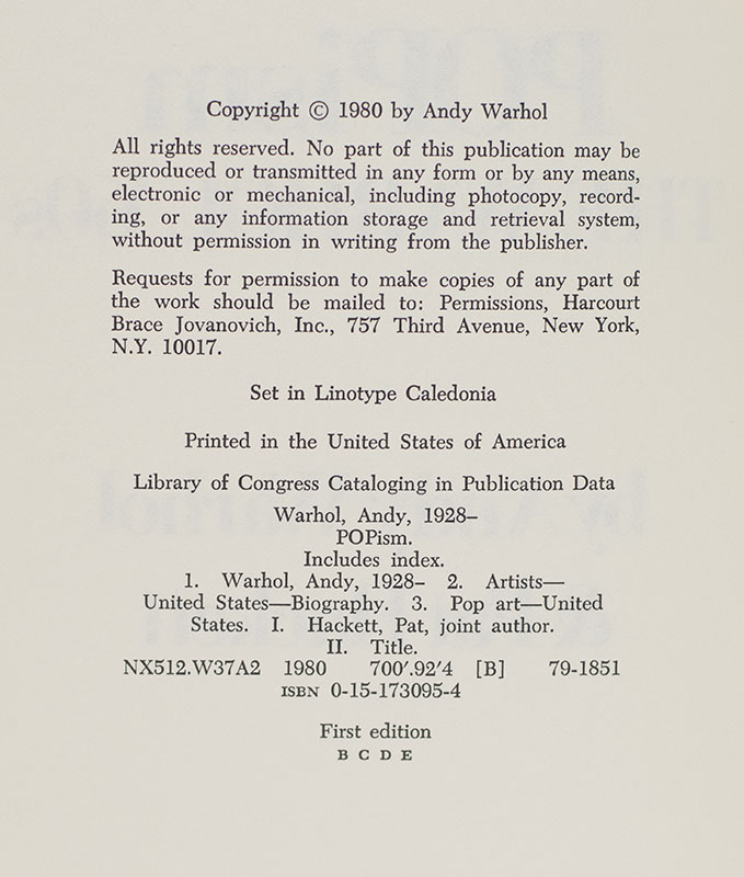 Popism: The Warhol '60s.