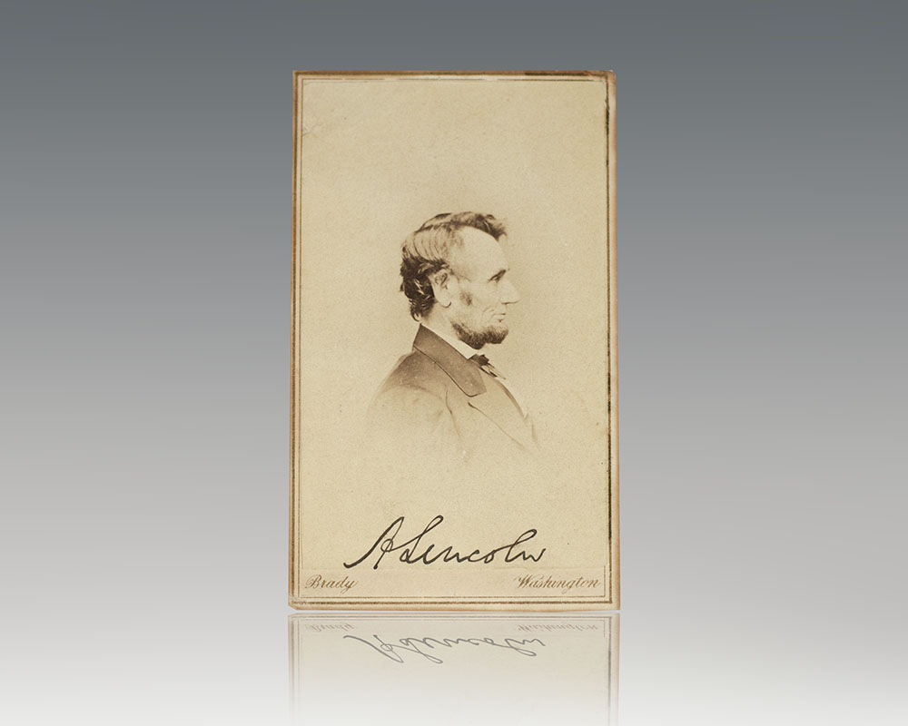 Abraham Lincoln Signed Carte-de-Visite.