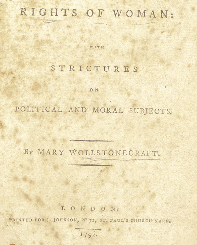 A Vindication of the Rights of Woman: With Strictures on Political and Moral Subjects.