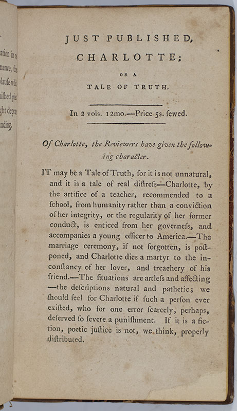 Charlotte. A Tale of Truth.