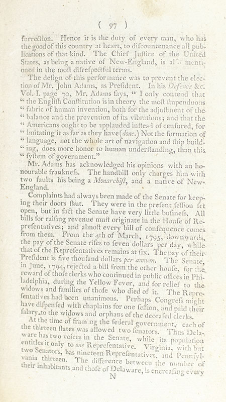 The American Annual Register, or, Historical Memoirs of the United States, for the Year 1796.