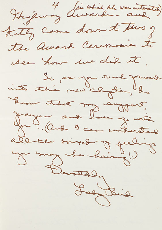 Lloyd Millard Bentsen Autograph Letter Archive.