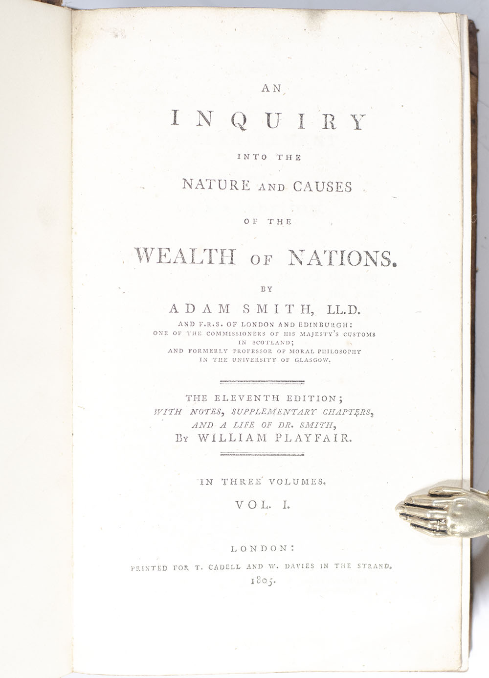 An Inquiry into the Nature and Causes of the Wealth of Nations.