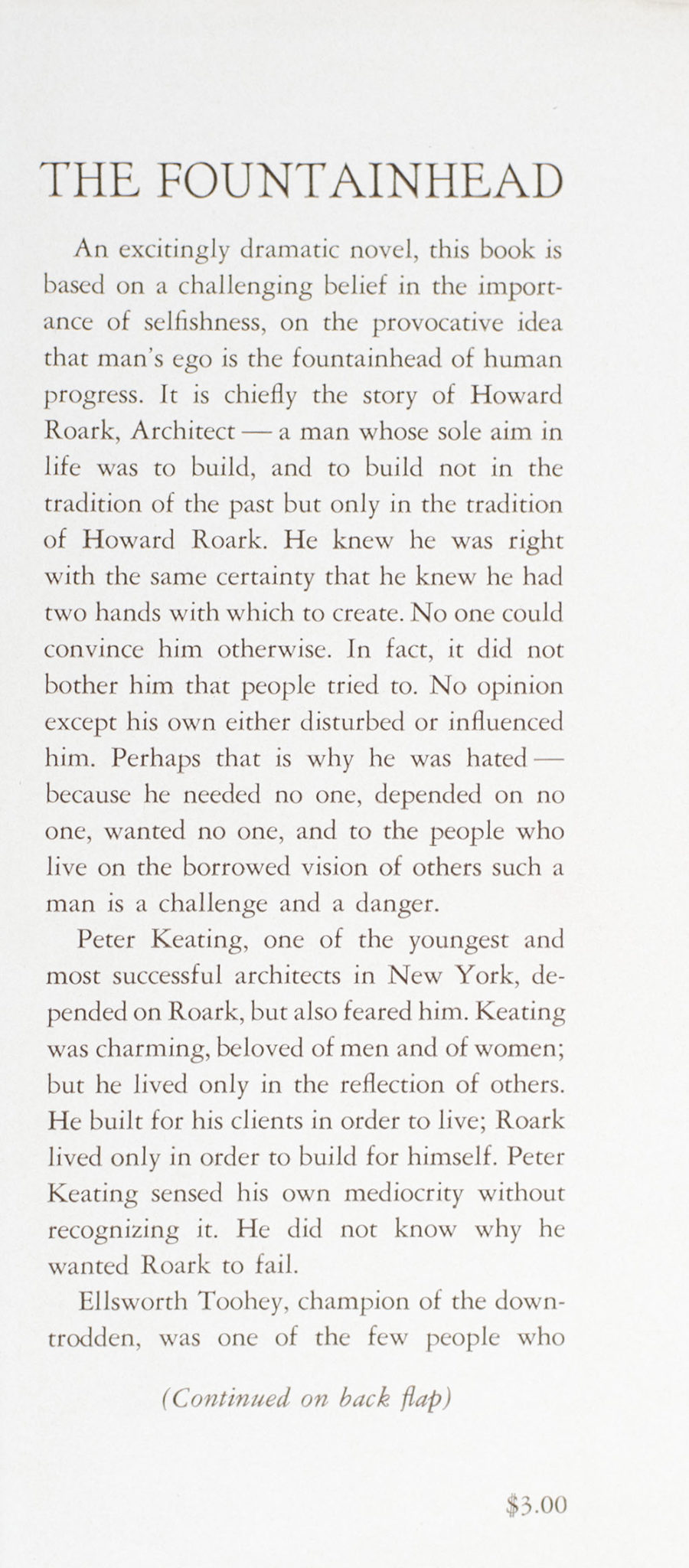 The Fountainhead.