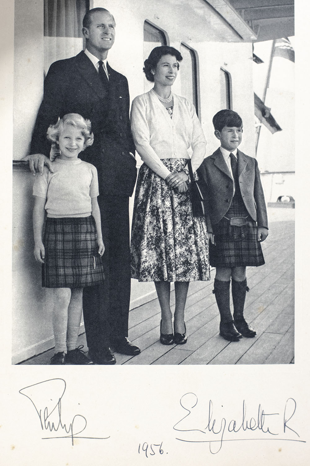 Queen Elizabeth and Prince Philip Signed Royal Family Christmas Card Collection.