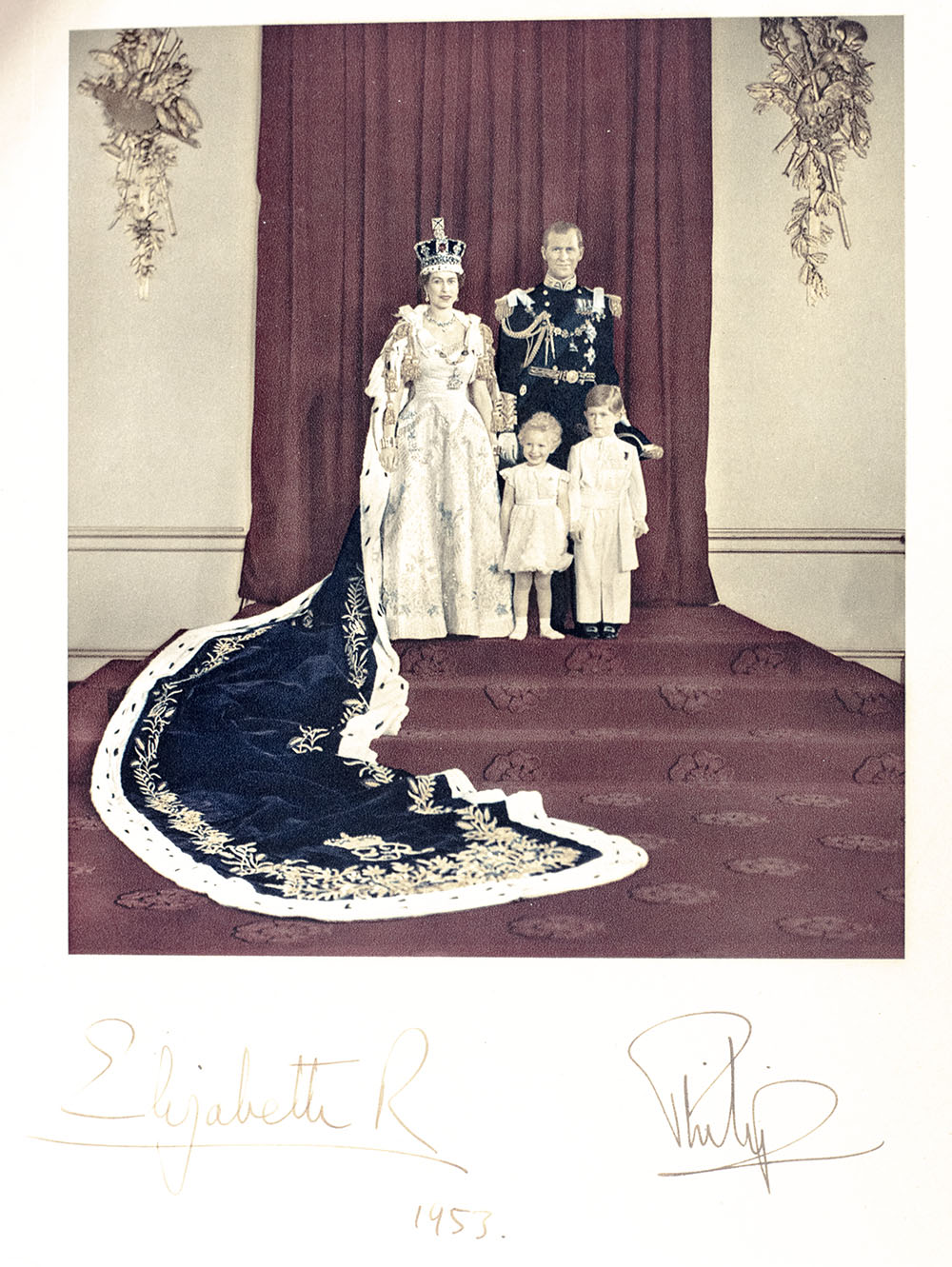 Queen Elizabeth and Prince Philip Signed Royal Family Christmas Card Collection.