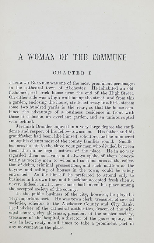 A Woman of the Commune: A Tale of Two Sieges of Paris.