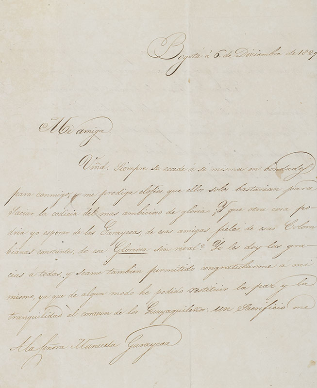 Simón Bolívar Autograph Letter Signed.