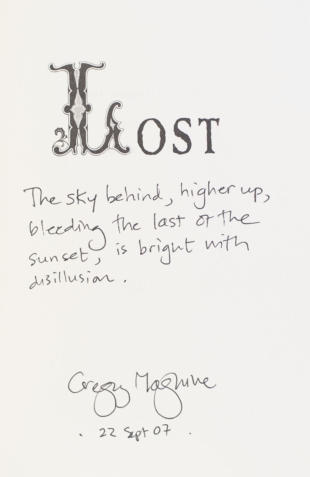 Lost.