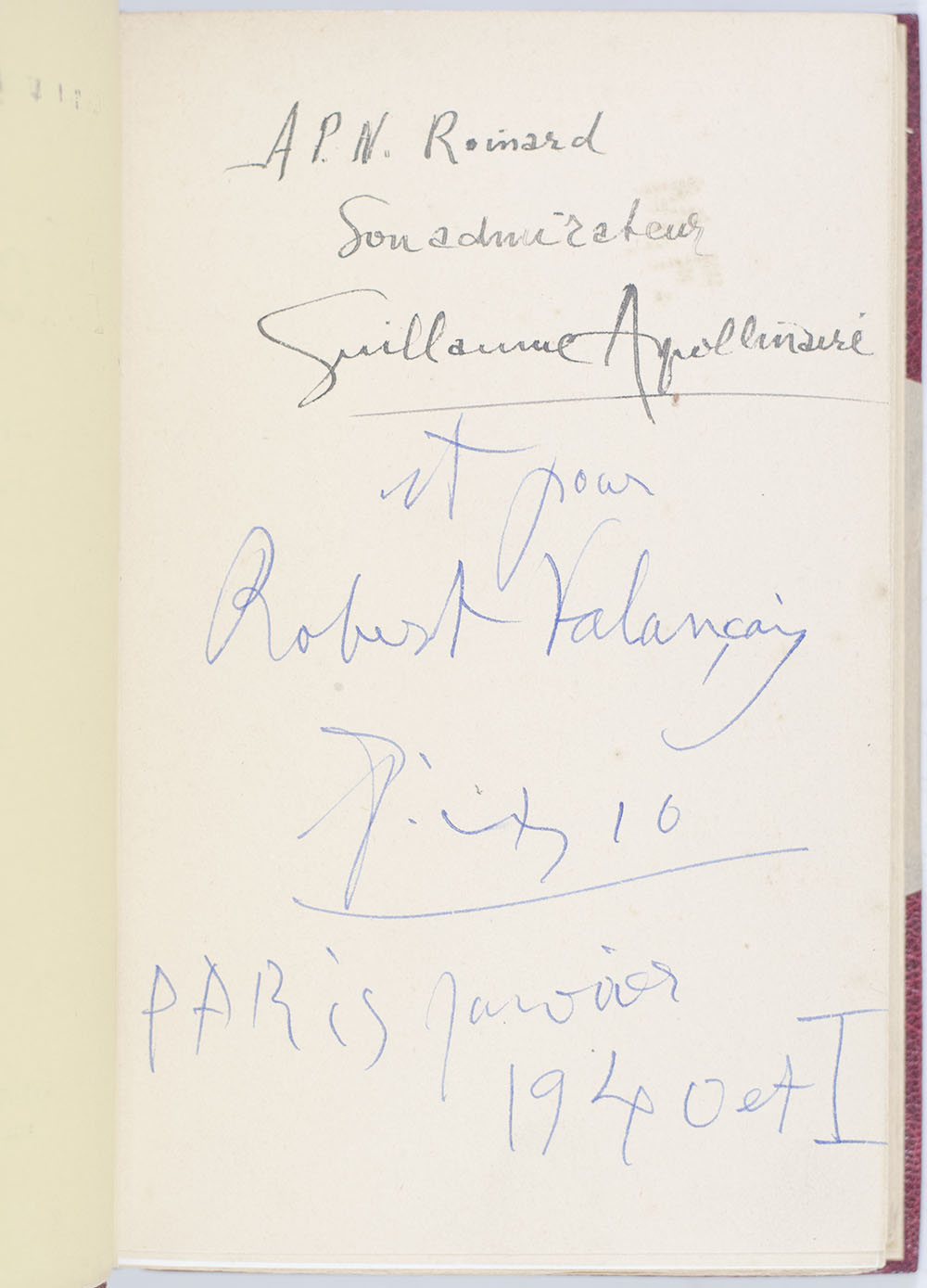 Alcools: Poems (1898-1913). Avec un Portrait de L'Auteur par Pablo Picasso.