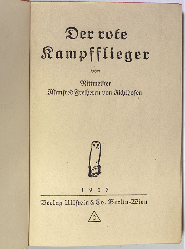 Der rote Kampfflieger von Rittmeister Albrecht Freiherrn von